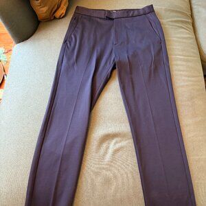 Theory Mens Pants Semi Tech Compact Ponte Navy Size 28 Suiting Trouser